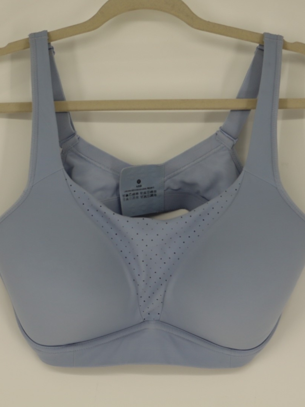 lululemon Run Times Bra 40D High Support Blue Perforated Sports Running Wireless